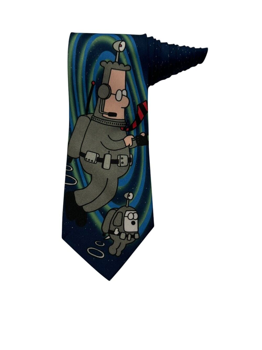 Ralph Marlin Dilbert Future Spacewalk Cartoon Vintage Necktie